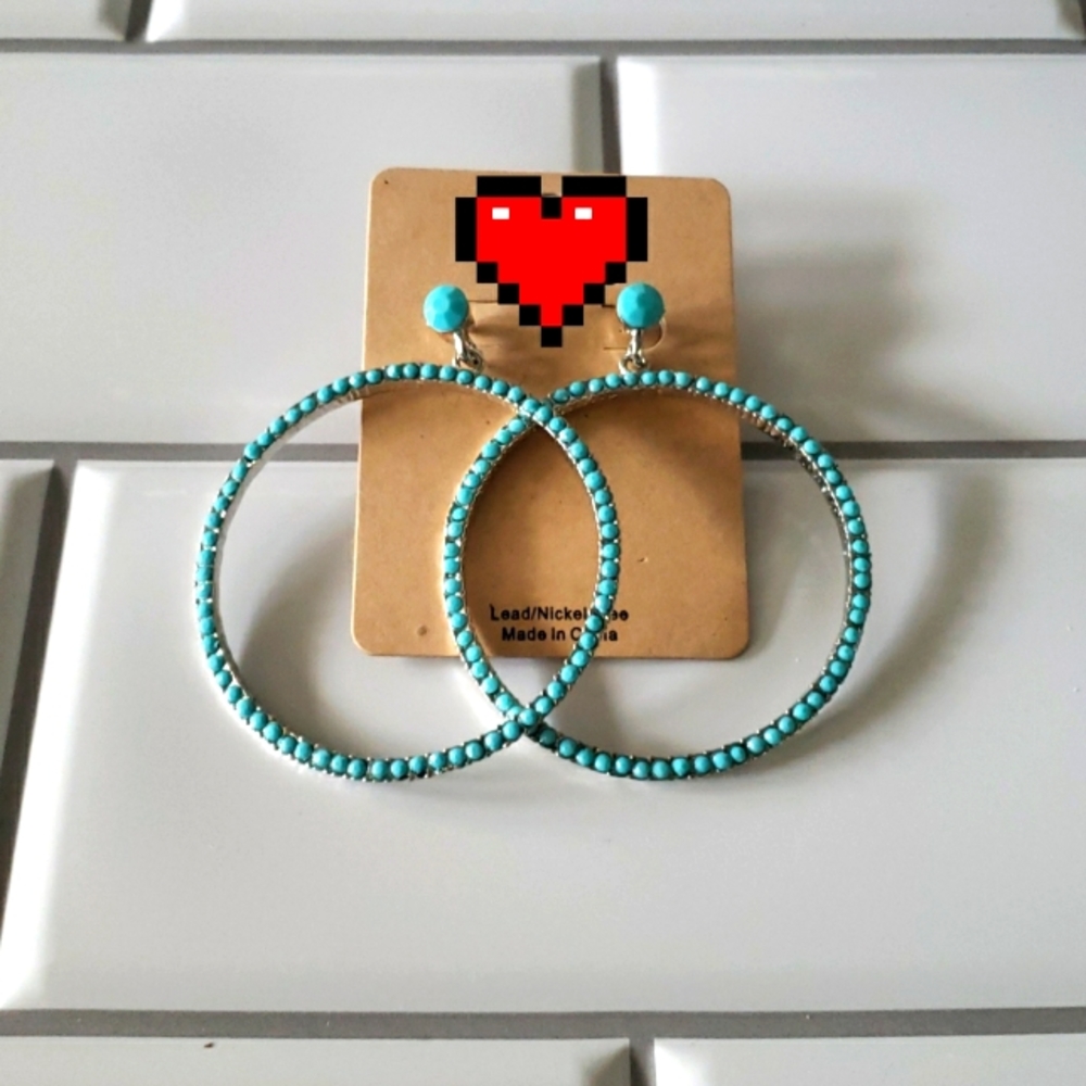 Beaded Hoop Earrings